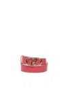 Liu •jo Double J Logo Belt In Viva Magenta