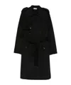 Liu •jo Double-breasted Belted Coat In Black