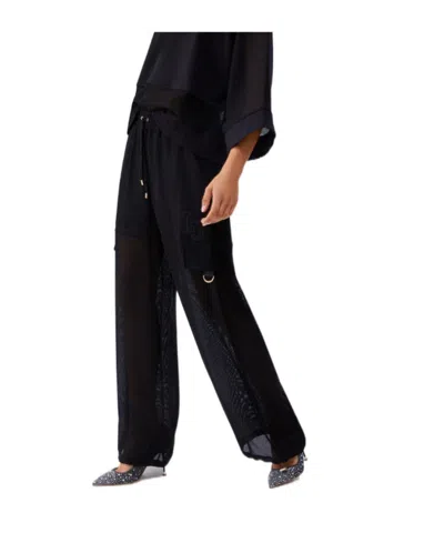 Liu •jo Liu Jo Drawstring Cargo Pants In Black