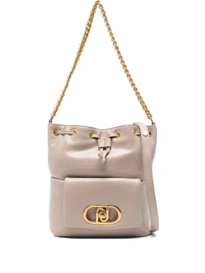 Liu •jo Drawstring Chain-strap Shoulder Bag In Neutral