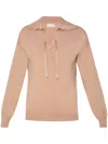Liu •jo Drawstring-neck Detailing Jumper In Rosa
