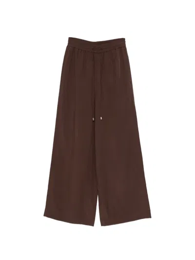 Liu •jo Drawstring Palazzo Pants In Brown