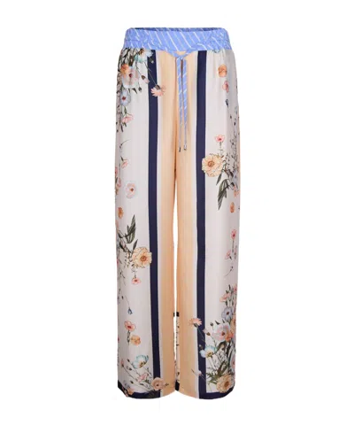 Liu •jo Liu Jo Drawstring Palazzo Trousers In Multi
