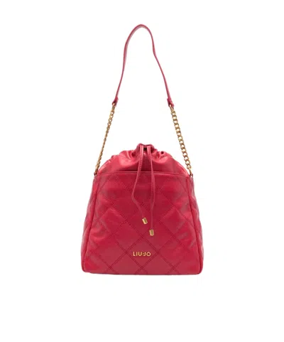Liu •jo Diamond-quilting Bucket Bag In Red