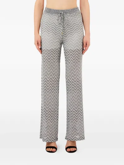 Liu •jo Drawstring Trousers In Gray