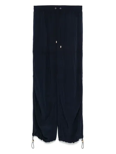 Liu •jo Drawstring-waist Trousers In Blue