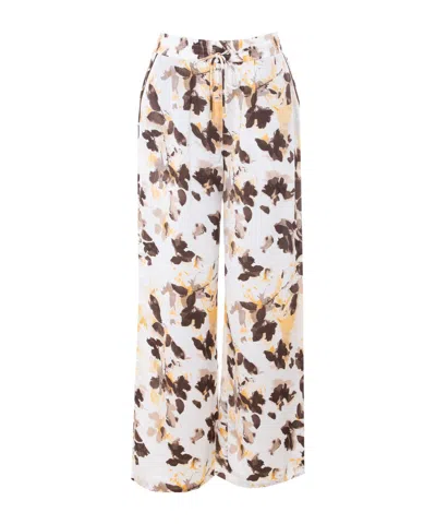 Liu •jo Liu Jo Drawstring Wide Leg Trousers In Multi