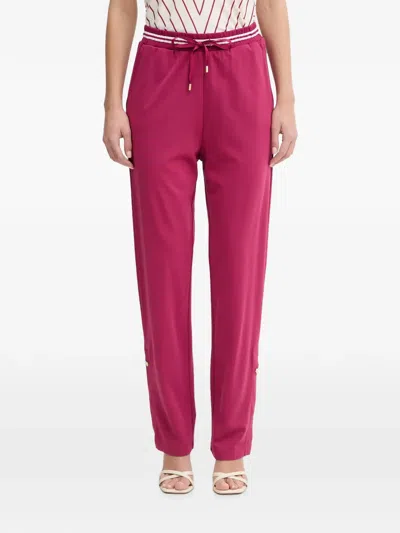 Liu •jo Drawstring-waist Track Pants In Pink