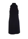 Liu •jo Sleeveless High Neck Mini Dress With Embellished Trim