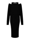 Liu •jo Midi Dress With Cut-out Shoulder Details In Black