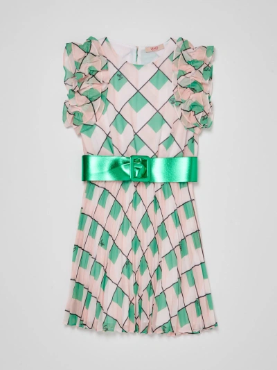 Liu •jo Kids' Dress Dress In Rosa-verde