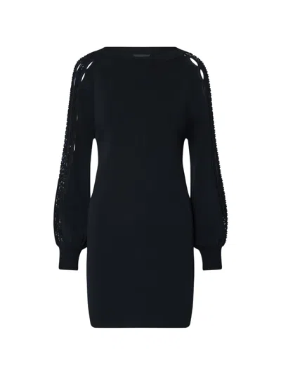 Liu •jo Dress With Embroidered Cut-outs In Black