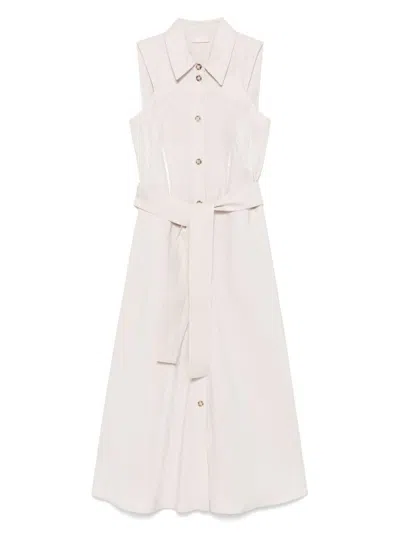 LIU •JO LIU JO LIGHT BEIGE MIDI DRESS