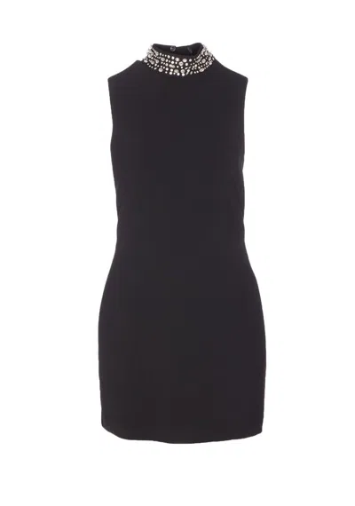 Liu •jo Crystal-embellished Mini Dress In Black
