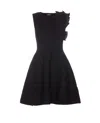 LIU •JO LIU JO SHORT FLARED BLACK DRESS