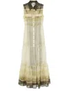 Liu •jo Liu Jo Maxi Dress With Button-down Front In Green