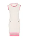 Liu •jo Buttoned Trim Knee-length Midi Dress In White