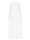 Liu •jo Liu Jo Short White Knitted Dress With Rhinestones In White