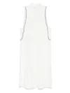 Liu •jo Liu Jo Short White Knitted Dress With Rhinestones In White