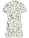 LIU •JO LIU JO SHORT DRESS IN PROVENCAL FANTASY VISCOSE WITH FLORAL PATTERN