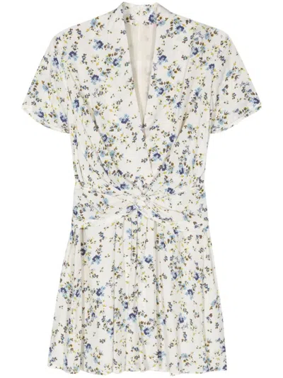 LIU •JO LIU JO SHORT DRESS IN PROVENCAL FANTASY VISCOSE WITH FLORAL PATTERN