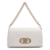 Liu •jo Textured Chain Strap Shoulder Bag In White