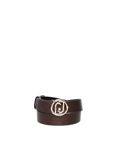 Liu •jo Ecoleather Bel With Logo In Brown