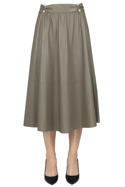 Liu •jo Eco-leather Skirt In Multi