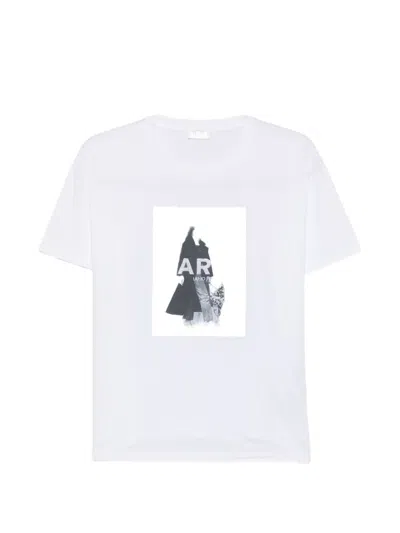 Liu •jo Ecs Rhinestone-embellished Graphic-print T-shirt In White