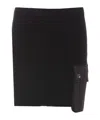 Liu •jo Knitted Pocket Mini Skirt In Black