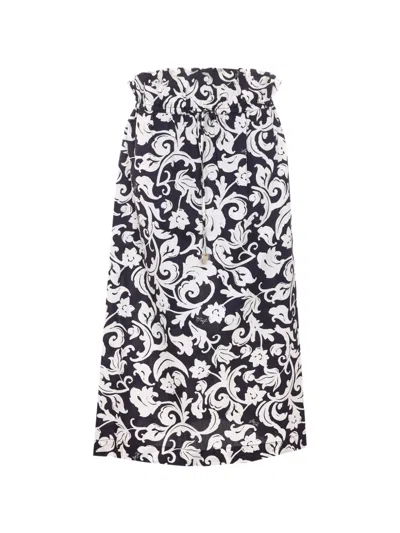 Liu •jo Liu Jo Floral Printed Midi Skirt In Multi