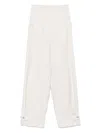Liu •jo Liu Jo Tailored Fit Viscose Blend Trousers In Neutrals