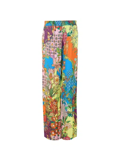 Liu •jo Elasticated-waist Printed Trousers In Multi