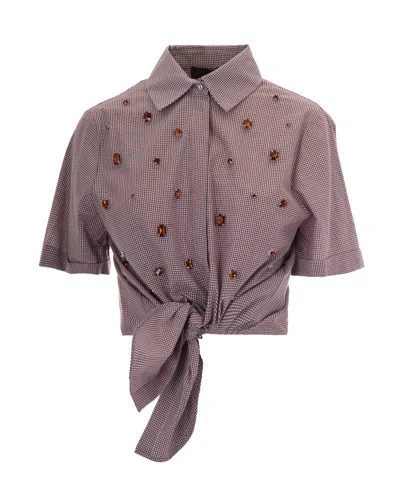 Liu •jo Liu Jo Elegant Mini Square Shirt For Women In Purple