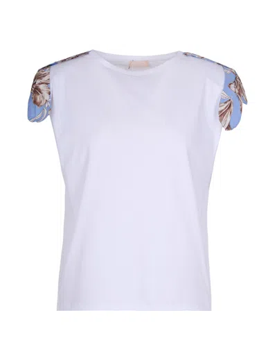 LIU •JO LIU JO ELEGANT WAVE LILY T-SHIRT FOR WOMEN
