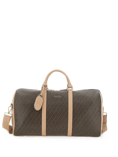 Liu •jo Ematite Monogram-print Tote Bag In Brown