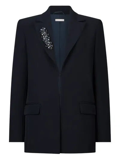 Liu •jo Embellished Blazer In Blue