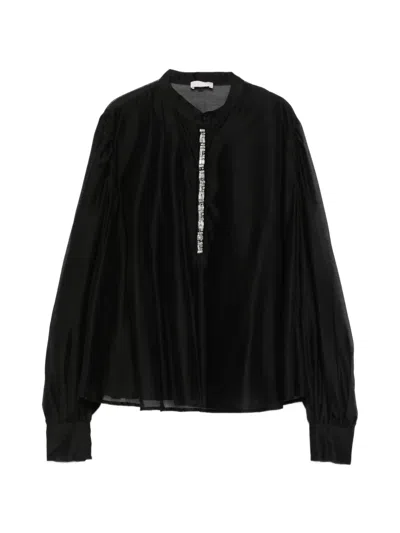 Liu •jo Embellished Blouse In Black