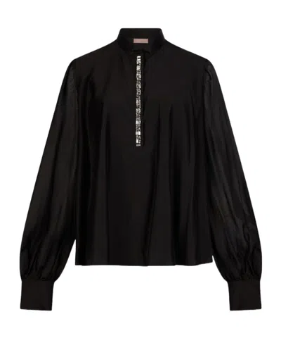Liu •jo Embellished Blouse In Black