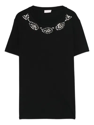 LIU •JO EMBELLISHED CREW-NECK T-SHIRT