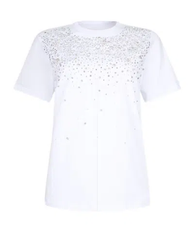 Liu •jo Liu Jo Embellished Crewneck T-shirt In White