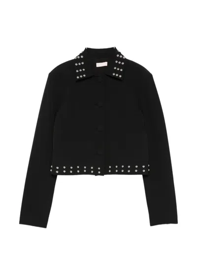 Liu •jo Embellished Cropped Jacket In Black