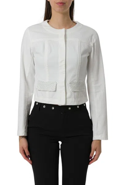 Liu •jo Liu Jo Embellished Cropped Jacket In White