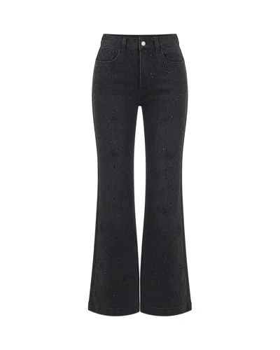 Liu •jo Liu Jo Embellished Flared Jeans In Black