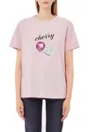 Liu •jo Liu Jo Embellished Graphic Printed T In Pink
