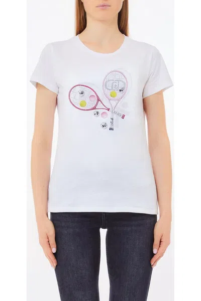 Liu •jo Liu Jo Embellished Graphic Printed T In White
