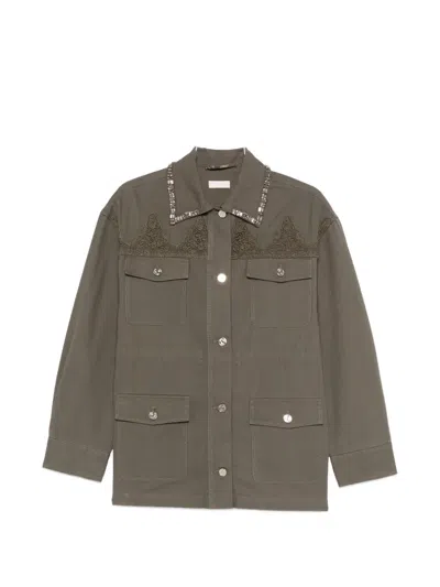Liu •jo Embellished Jacket In Gray