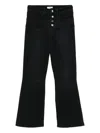 Liu •jo Belt Loop Denim Trousers In Black
