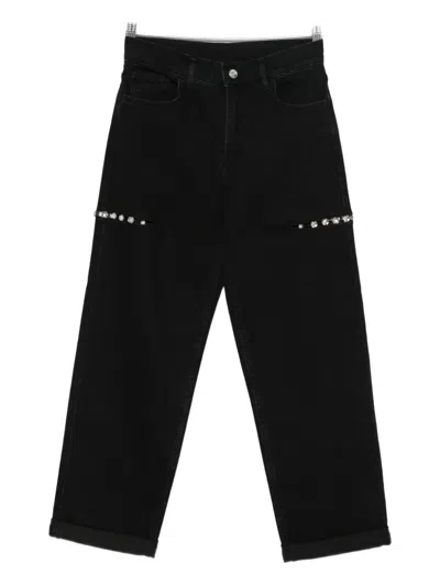 Liu •jo Embellished Jeans In Black