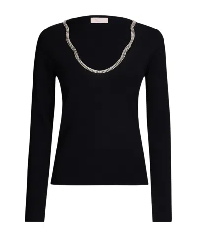 Liu •jo Liu Jo Embellished Jumper In Black